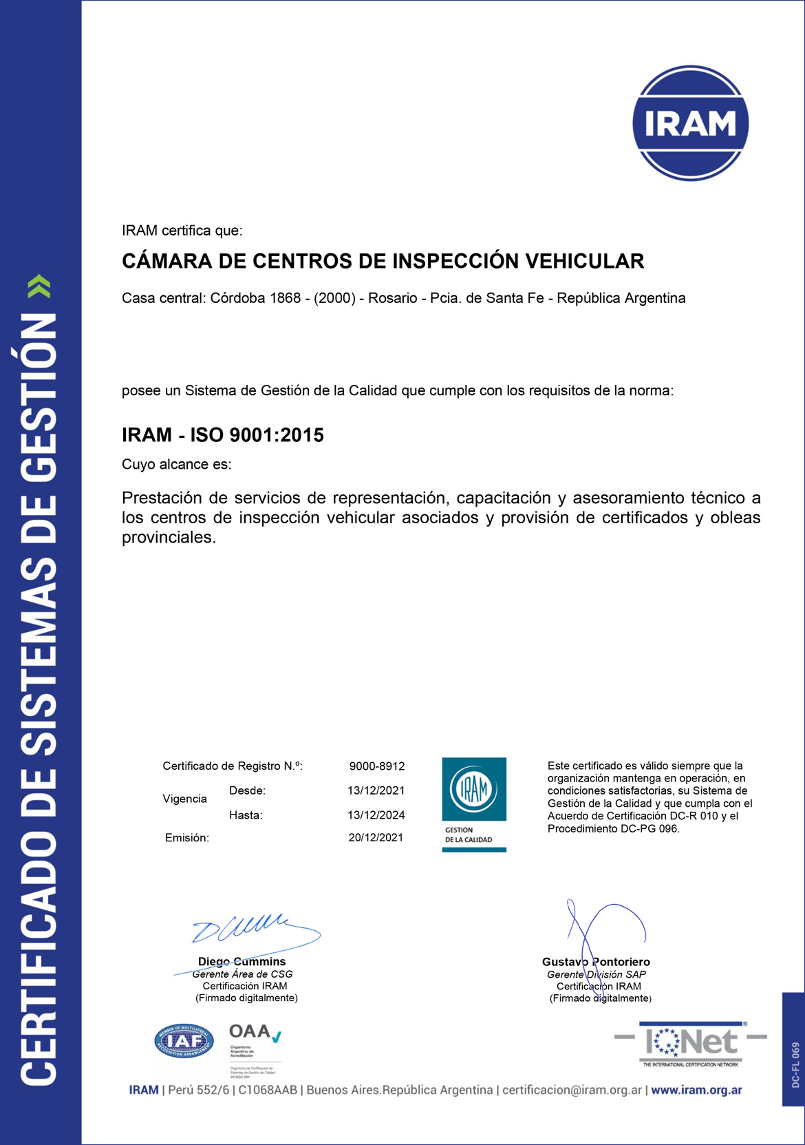 Certificación de calidad