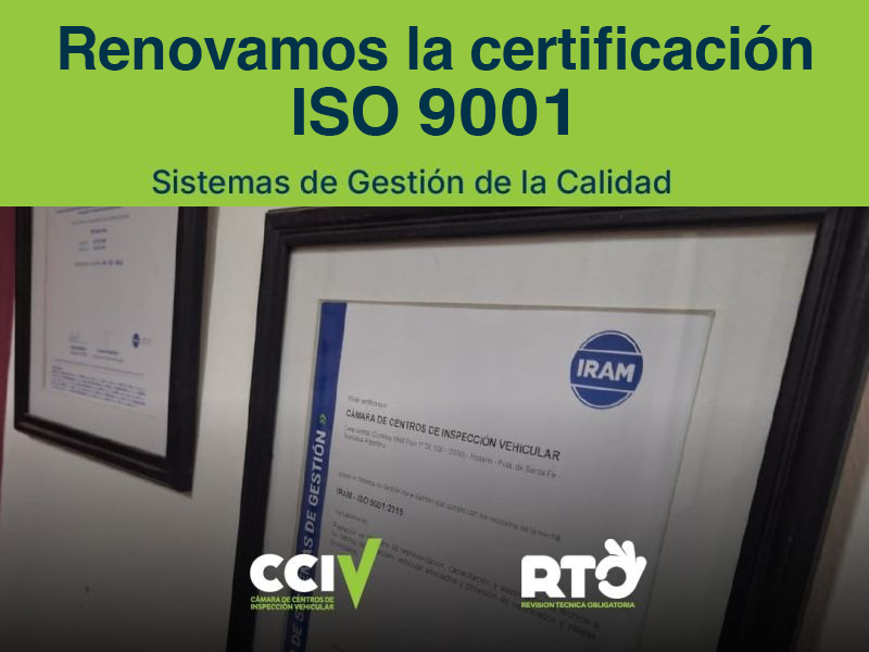 La CCIV renovó la certificación ISO 9001
